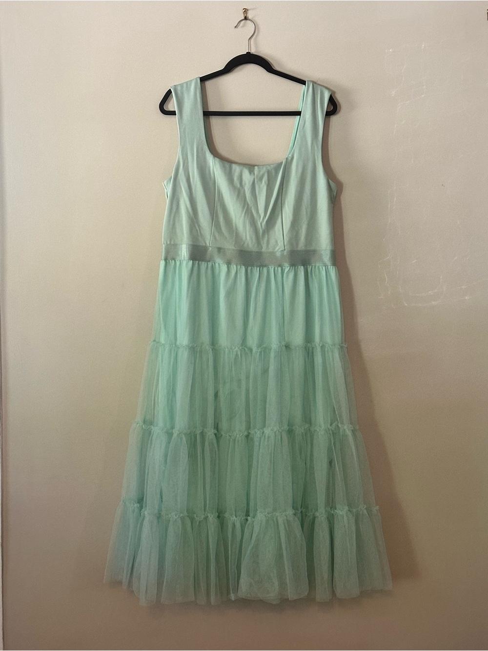 City Chic Mint Tulle Tiered Formal Dress